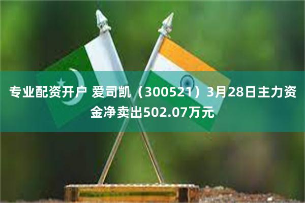 专业配资开户 爱司凯（300521）3月28日主力资金净卖出502.07万元